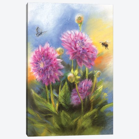 The Magic Of Flowers - Dahlias Canvas Print #MKJ17} by Marjolein Kruijt Art Print