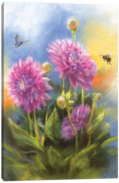 The Magic Of Flowers - Dahlias Canvas Art Print - Marjolein Kruijt