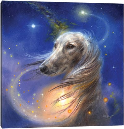 The Love Of Dogs (Saluki) Canvas Art Print - Marjolein Kruijt