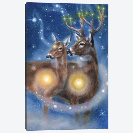 Deer - Trust The Universe Canvas Print #MKJ22} by Marjolein Kruijt Canvas Print