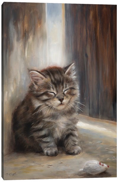 Dreaming- Maine Coon Kitten Canvas Art Print - Marjolein Kruijt