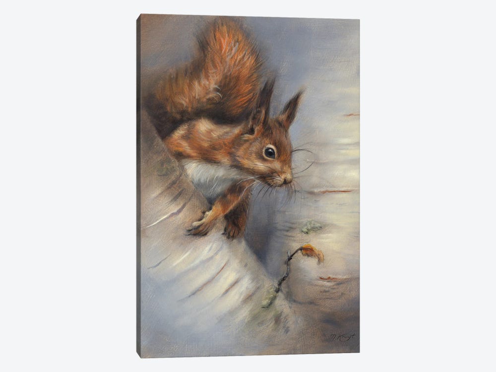 Curious Squirrel by Marjolein Kruijt 1-piece Canvas Wall Art