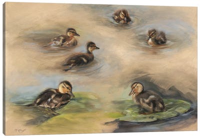 Ducklings Canvas Art Print - Marjolein Kruijt
