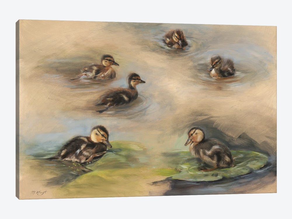 Ducklings by Marjolein Kruijt 1-piece Canvas Art