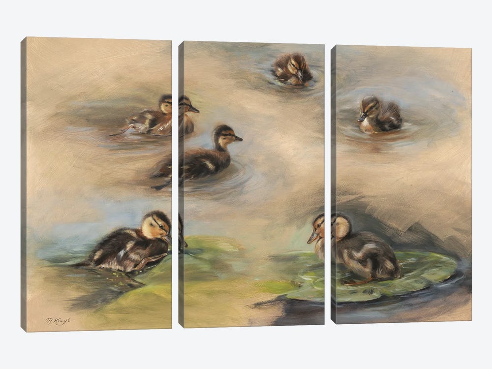 Ducklings by Marjolein Kruijt 3-piece Canvas Artwork