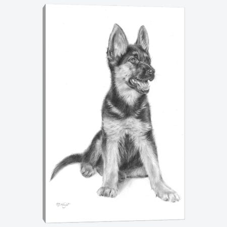 Joyful Shepherd Dog Puppy Canvas Print #MKJ2} by Marjolein Kruijt Canvas Art Print