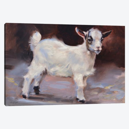 Little Goat Canvas Print #MKJ31} by Marjolein Kruijt Canvas Artwork