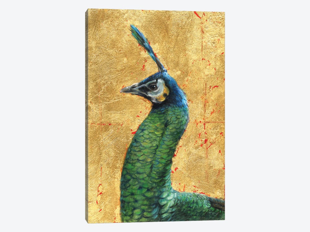Golden Peacock by Marjolein Kruijt 1-piece Canvas Art