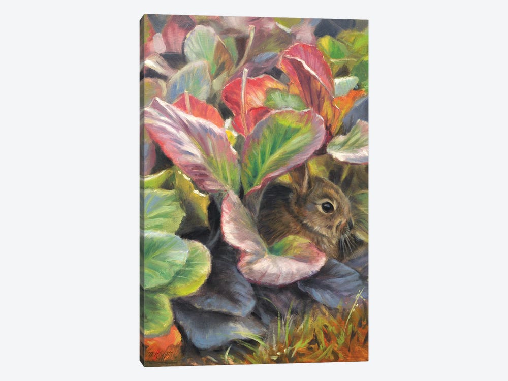 Hidden Little Rabbit by Marjolein Kruijt 1-piece Canvas Artwork