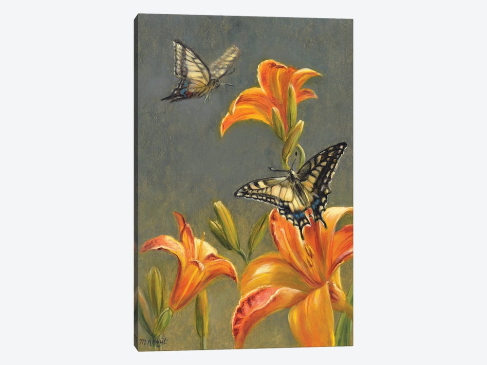 Old World Swallowtails On Lilies by Marjolein Kruijt 1-piece Canvas Print