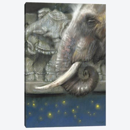 Memories - Indian Elephant Canvas Print #MKJ53} by Marjolein Kruijt Canvas Artwork