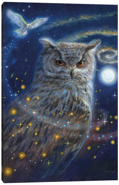 Mystical Owl Canvas Art Print - Marjolein Kruijt