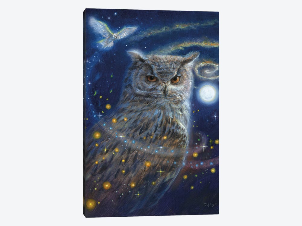 Mystical Owl by Marjolein Kruijt 1-piece Canvas Art Print