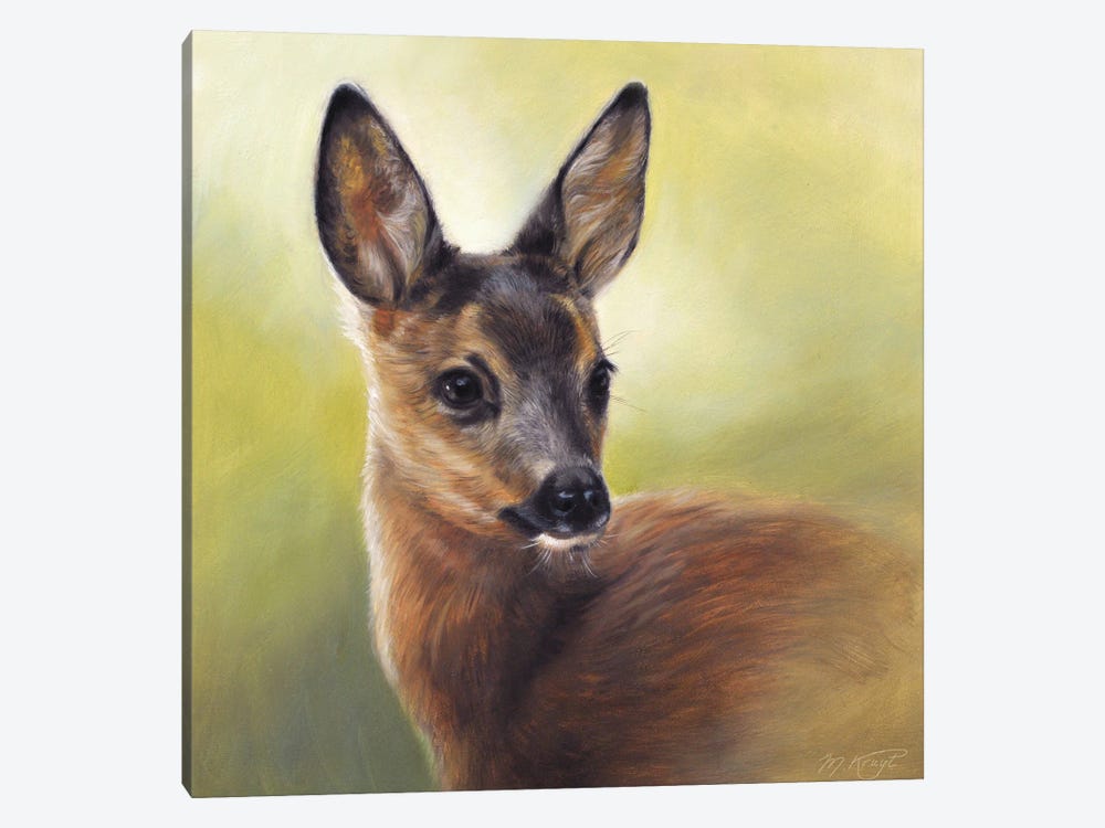 Listen - Young Deer by Marjolein Kruijt 1-piece Art Print