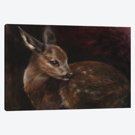 Roe Deer Fawn Canvas Print #MKJ62} by Marjolein Kruijt Canvas Art Print