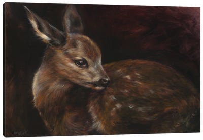 Roe Deer Fawn Canvas Art Print - Marjolein Kruijt