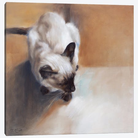 Siamese Cat Canvas Print #MKJ66} by Marjolein Kruijt Canvas Art