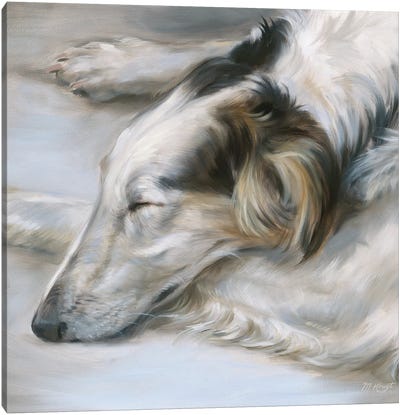 Relax - Borzoi Dog Canvas Art Print - Marjolein Kruijt