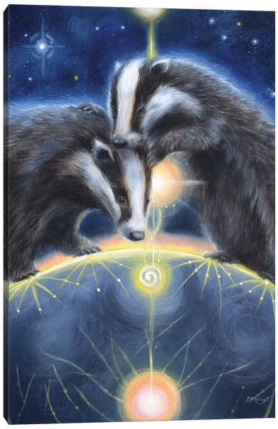 Badgers Canvas Art Print - Marjolein Kruijt