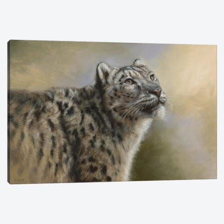 Snow Leopard II Canvas Print #MKJ72} by Marjolein Kruijt Canvas Artwork