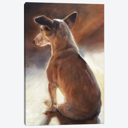 Jack Russell Terrier Canvas Print #MKJ73} by Marjolein Kruijt Canvas Wall Art