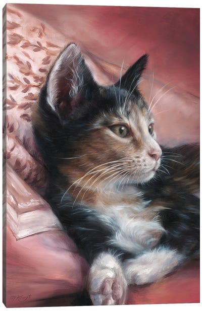Tortoiseshell Cat Canvas Art Print - Marjolein Kruijt