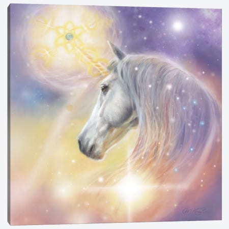 Unicorn - Earth Healing Canvas Print #MKJ79} by Marjolein Kruijt Canvas Artwork