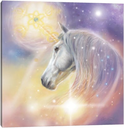 Unicorn - Earth Healing Canvas Art Print - Marjolein Kruijt