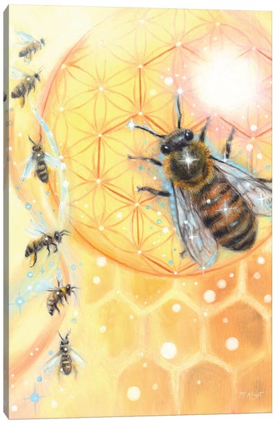 Bees - Heart Healing Canvas Art Print - Bee Art