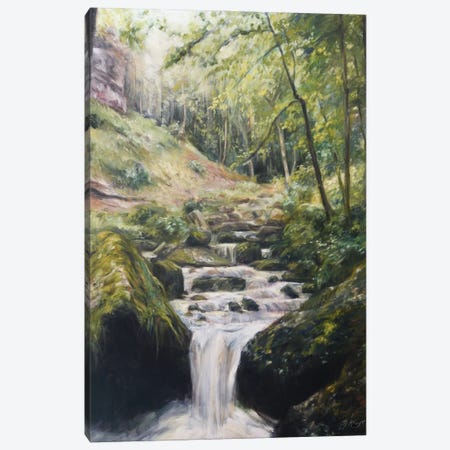 Waterfall Herisson Canvas Print #MKJ85} by Marjolein Kruijt Canvas Artwork