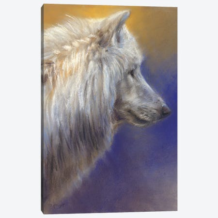 White Wolf Canvas Print #MKJ88} by Marjolein Kruijt Canvas Print