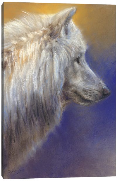 White Wolf Canvas Art Print - Illuminated Oil Paintings