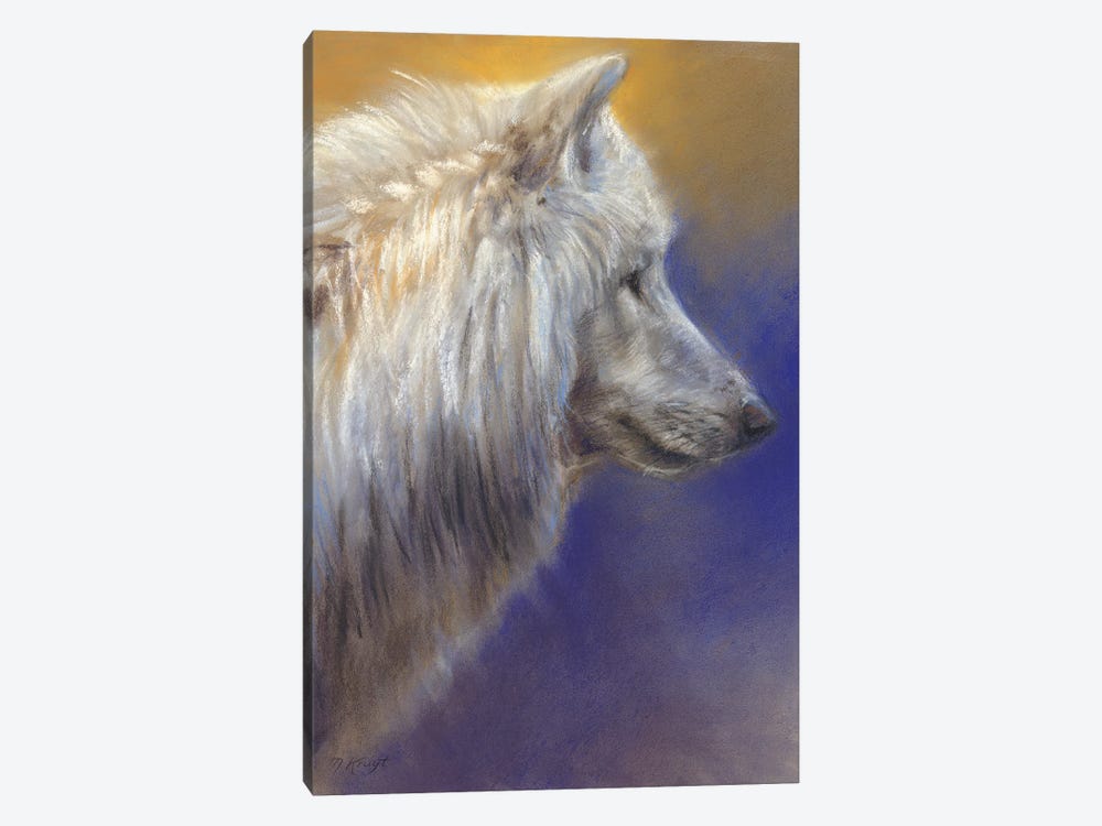 White Wolf by Marjolein Kruijt 1-piece Canvas Art