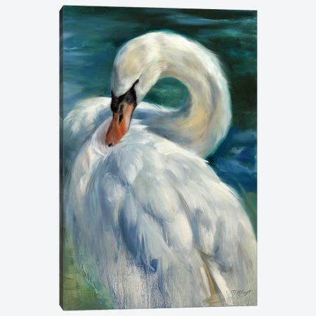 Gracious Mute Swan Canvas Print #MKJ91} by Marjolein Kruijt Canvas Artwork