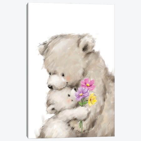 Mothers Day Bear Canvas Print #MKK145} by MAKIKO Canvas Art Print