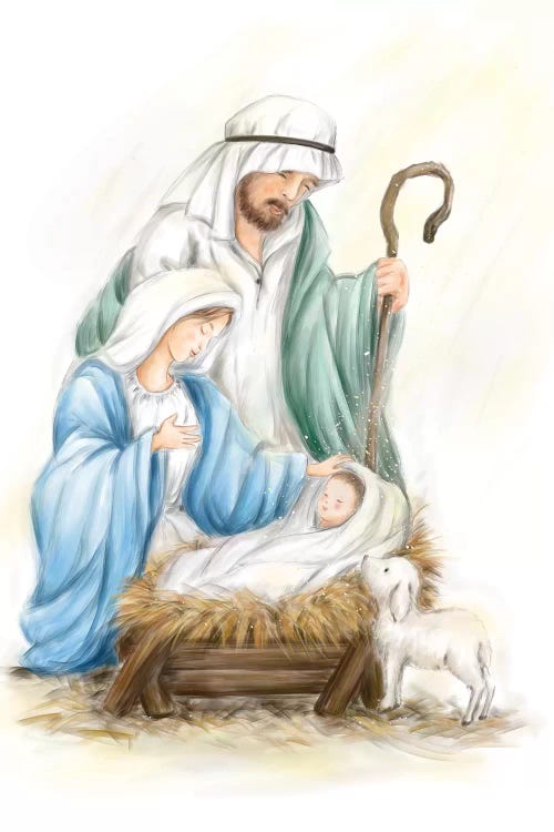 Nativity Jesus baby by MAKIKO wall art