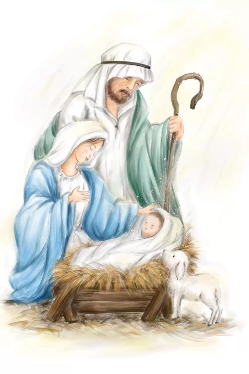 Nativity Jesus baby by MAKIKO canvas print