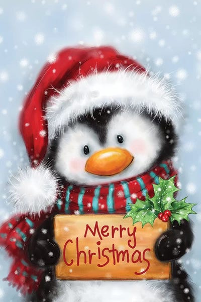 Penguins: Penguin with Handwriting by MAKIKO