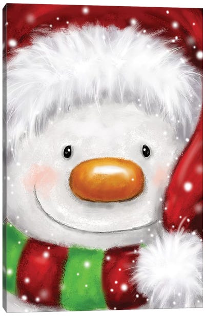 Snowman III Canvas Art Print - MAKIKO