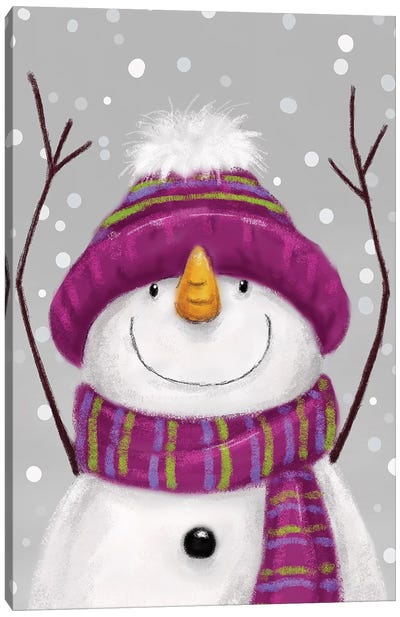 Snowman V Canvas Art Print - Snowman Art