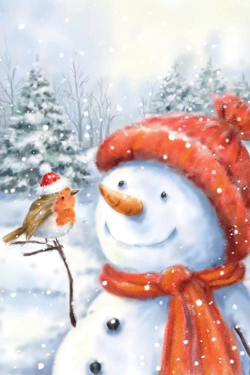 Snowman And Robin I