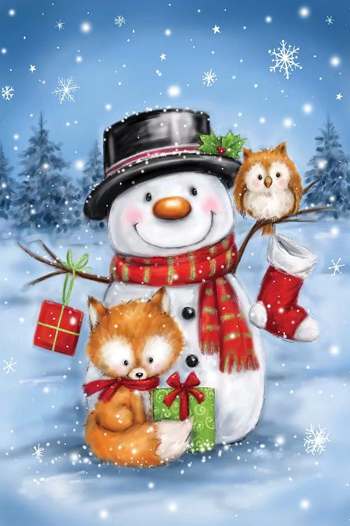 Snowman Owl And Fox