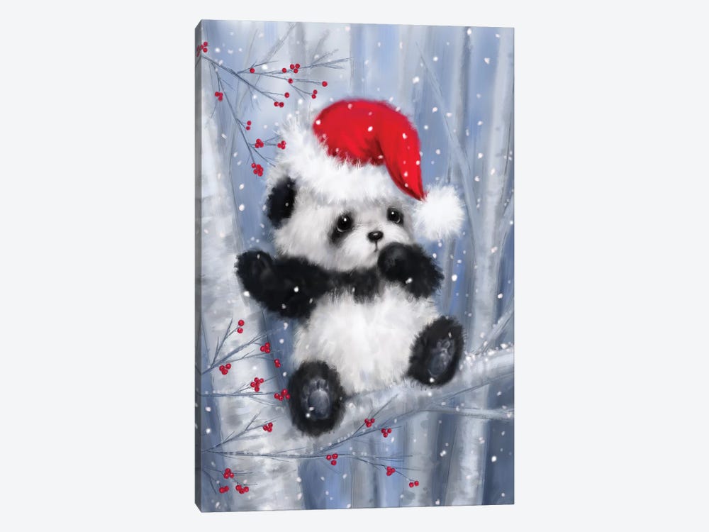 Christmas Panda by MAKIKO 1-piece Canvas Print
