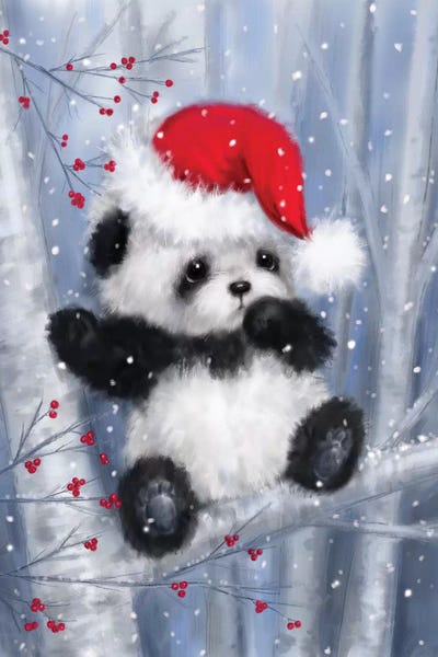 Christmas Animals: Christmas Panda by MAKIKO