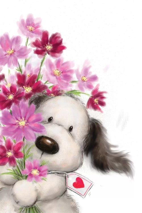 Dog with Flowers I