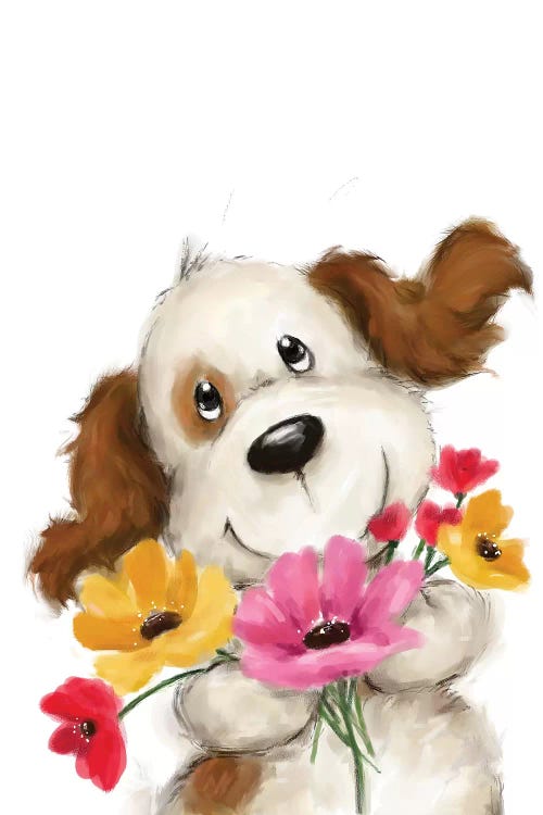 Dog with Flowers II