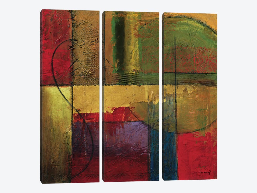 Opulent Relief I by Mike Klung 3-piece Canvas Artwork