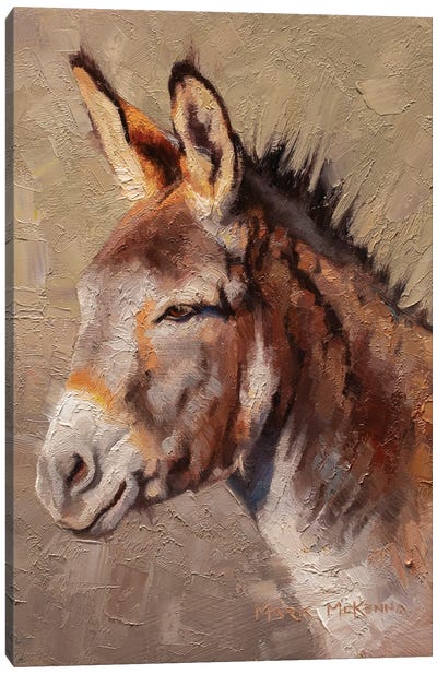 Little Burro Canvas Art Print - Donkey Art