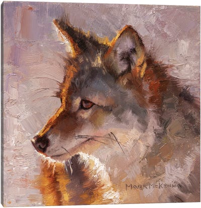 The Optimist Canvas Art Print - Wolf Art