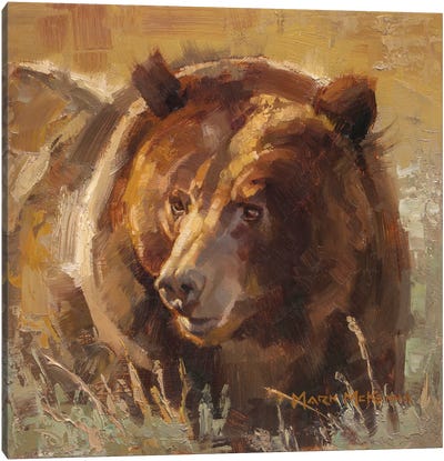 Grizz Canvas Art Print - Brown Bear Art